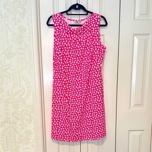 Pink Geometric Sleeveless Dress